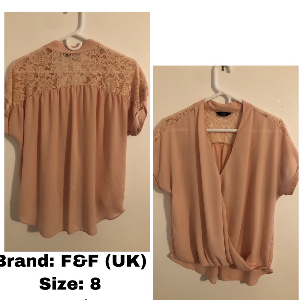 F&F (Tescos uk) blush lace blouse